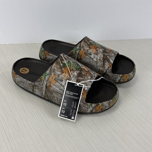 NIKE CALM REALTREE SLIDES_BAROQUE BROWN/BAROQUE BROWN IB2885-200 SIZE 12 - Picture 1 of 7